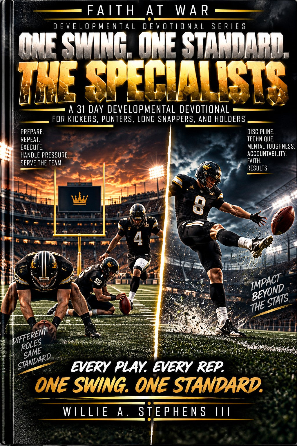 One Swing. One Standard. The Specialists developmental devotional cover